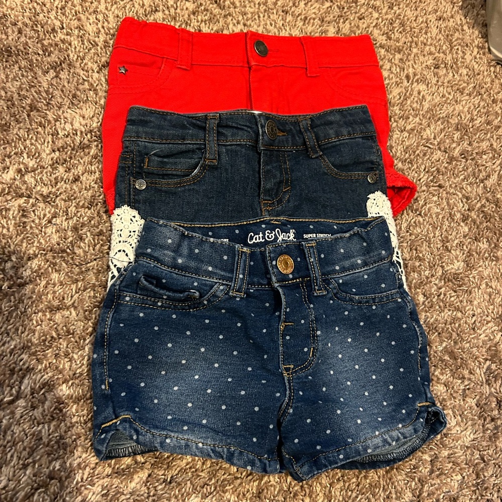 3 pairs of toddler 3T shorts